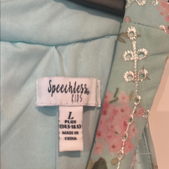 Floral Kids Dress in Blue and Pink - Picture 2 of 5